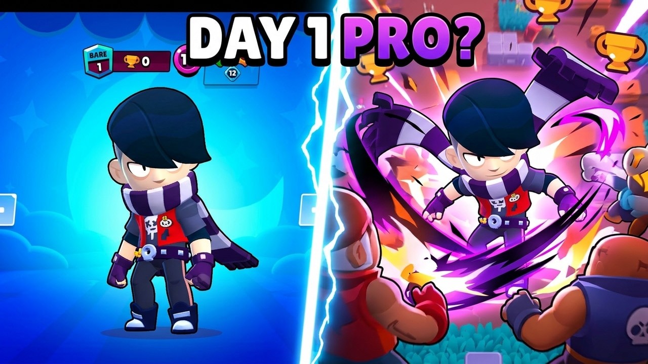 Brawl Stars Noob to Pro Day 1! First Match Dominated 😳 #brawlstars #day1
