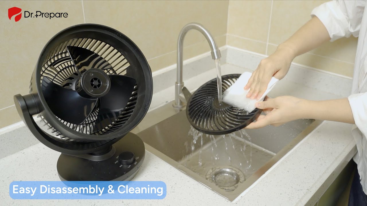 Dr.Prepare | Air Circulator Fan Disassembly and Cleaning Instructions