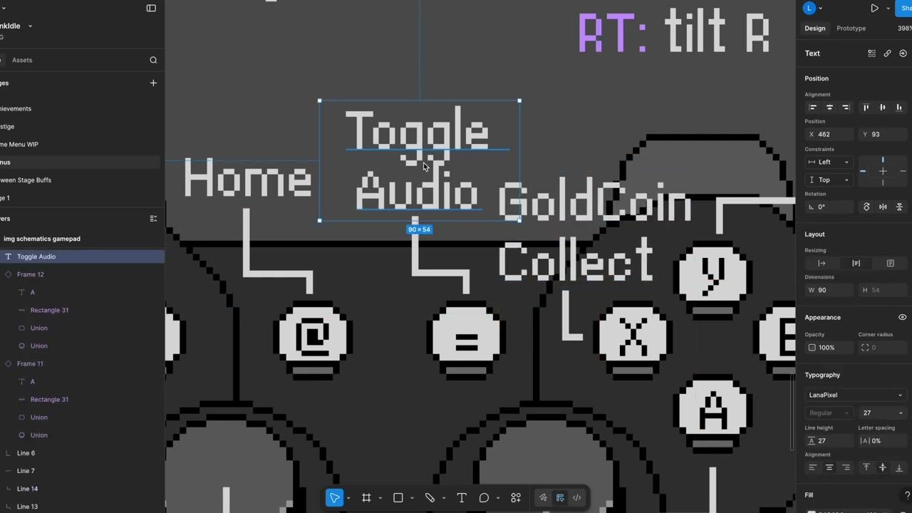 Game UI: Watch me design hotkey schematics for PlinkIdle in Figma and Unity