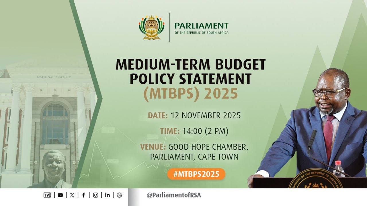 Medium-Term Budget Policy Statement (MTBPS) Studio, 12 November 2025