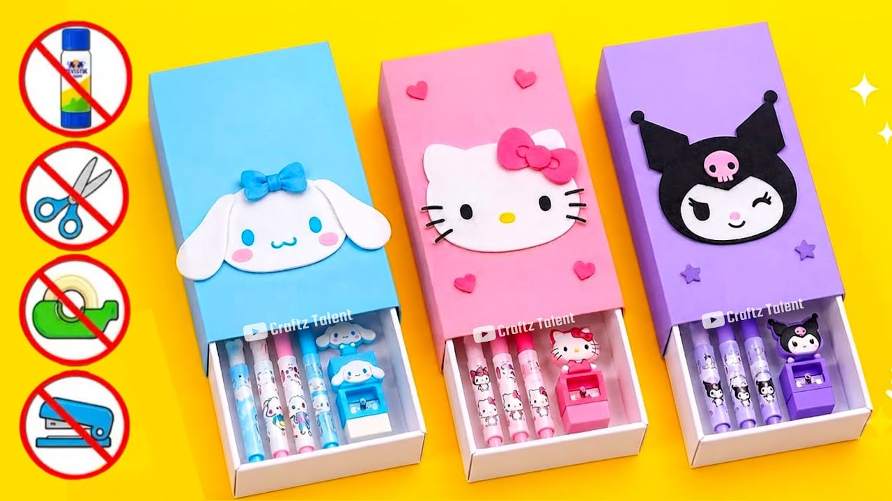 DIY Easy Origami Pencil Box No Glue No tape | Cute Crafts | Paper Craft | Easy Craft Ideas | How