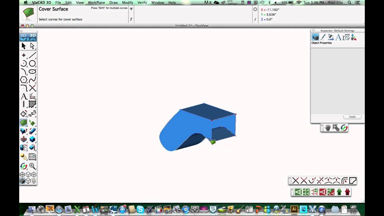 RSGC ACES. ViaCAD 2D/3D. Controller: Making a Solid From Surfaces. 7/7. P. Elia.