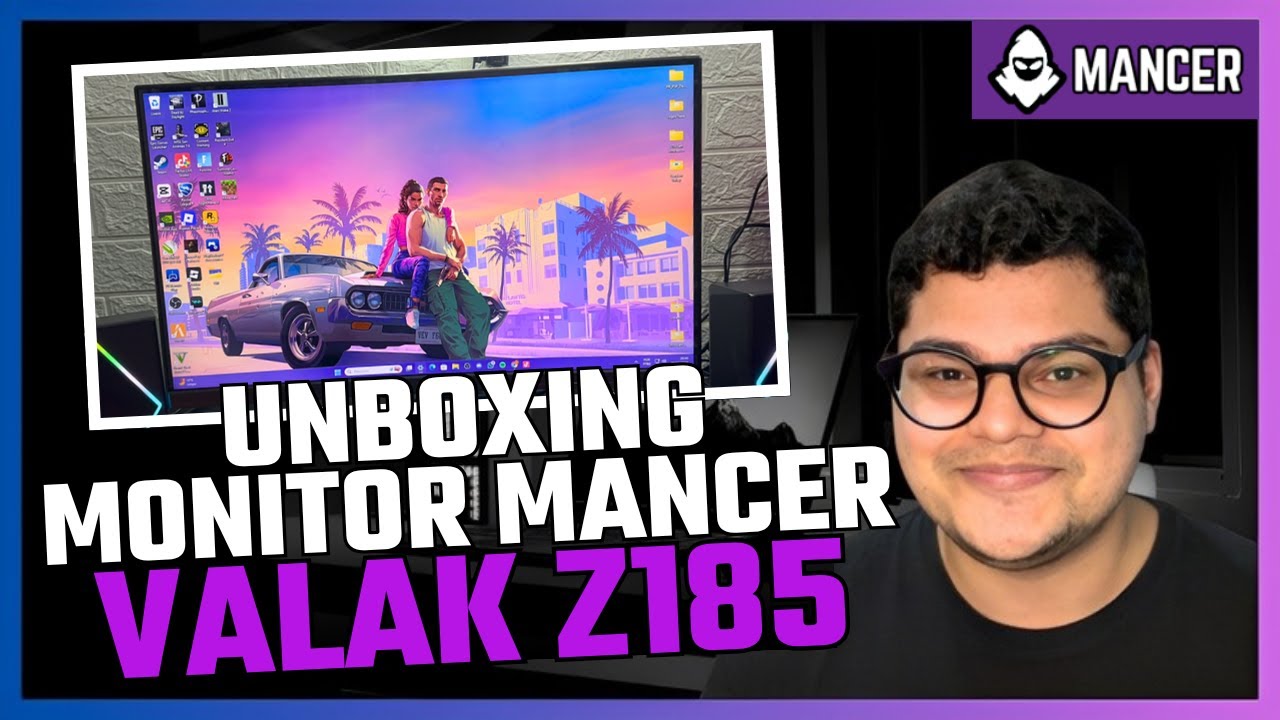 Esse Monitor Gamer é Incrível Pelo Preço! Mancer Valak Z185 | [UNBOXING e Primeiras Impressões] 💻🔥