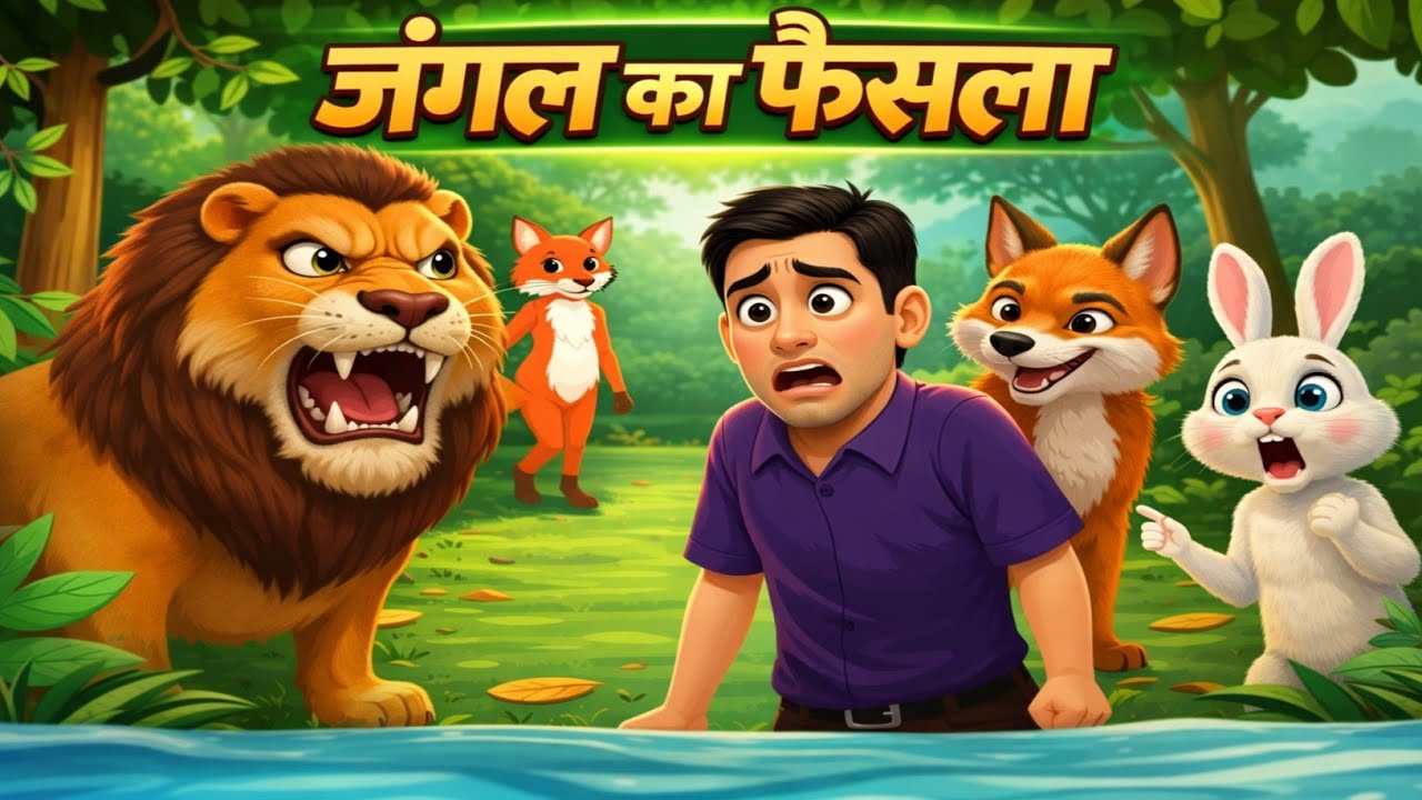 जंगल की सभा में इंसान | शेर ने पूछा ऐसा सवाल कि सब चुप हो गए | moral story | shiv fun craft