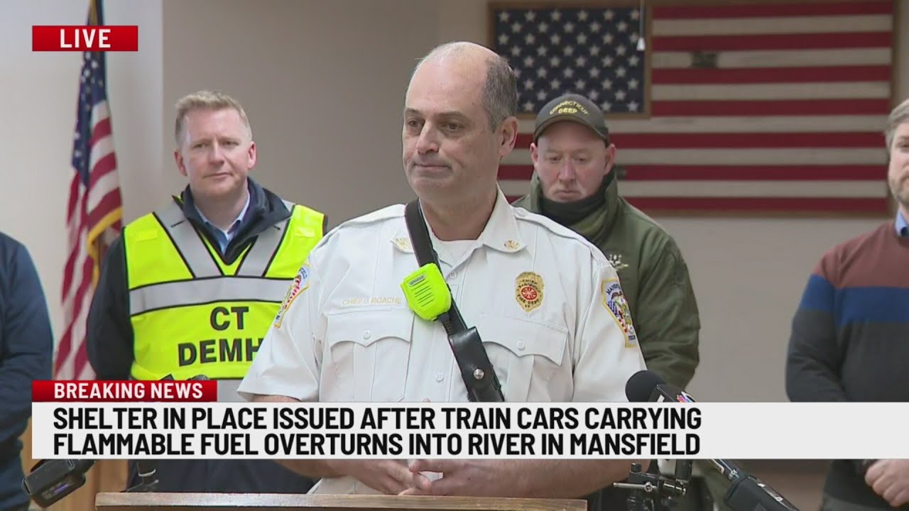 Mansfield fire officials, DEEP & more give update on Mansfield train derailment