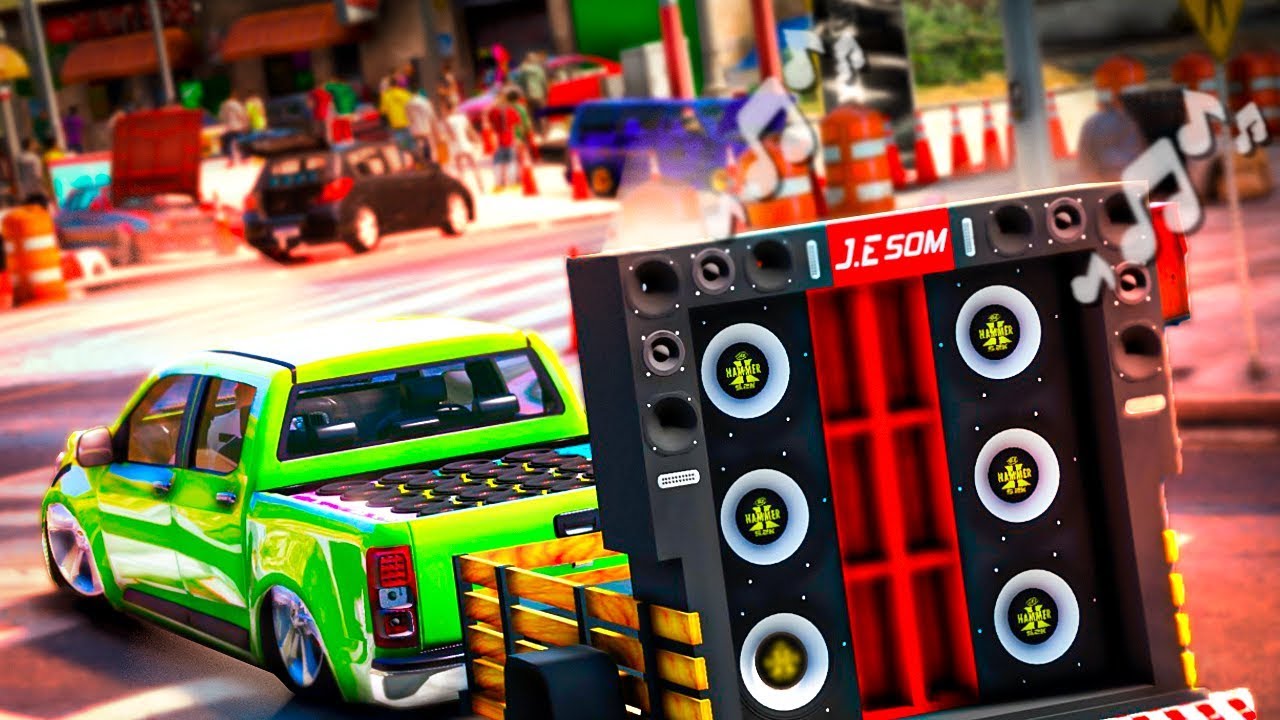 GTA V - VIDA REAL | FUI NO EVENTO DE CARROS REBAIXADOS E SOM. #676