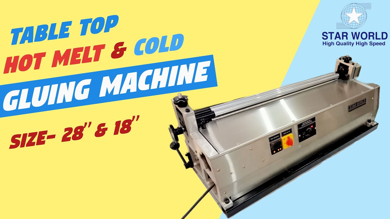 GLUING MACHINE | Hot Melt Gluing Machine | Table Top Paper Gluing Machine | Sheet Pasting Machine