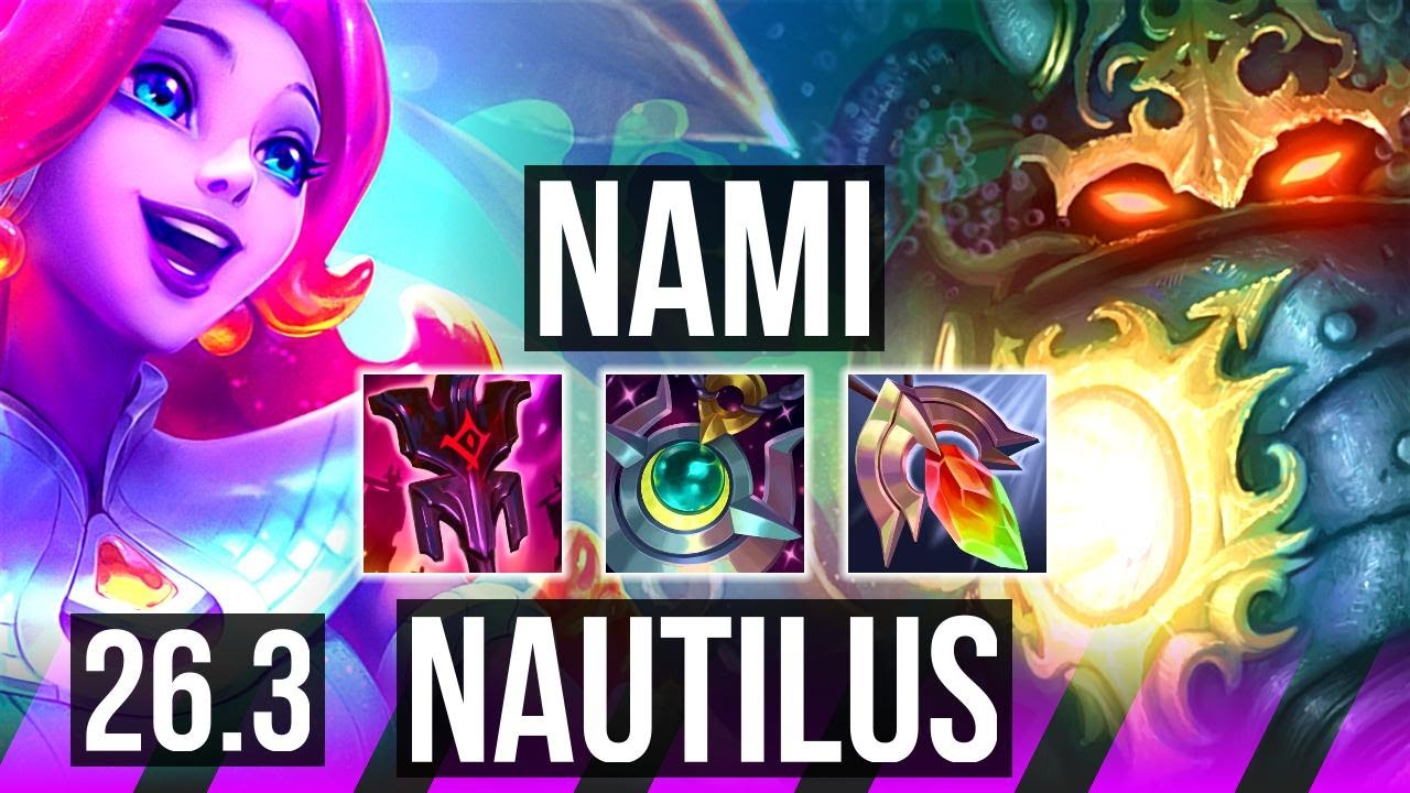 NAMI & Miss Fortune vs NAUTILUS & Caitlyn (SUP) | EUNE Master | 26.3