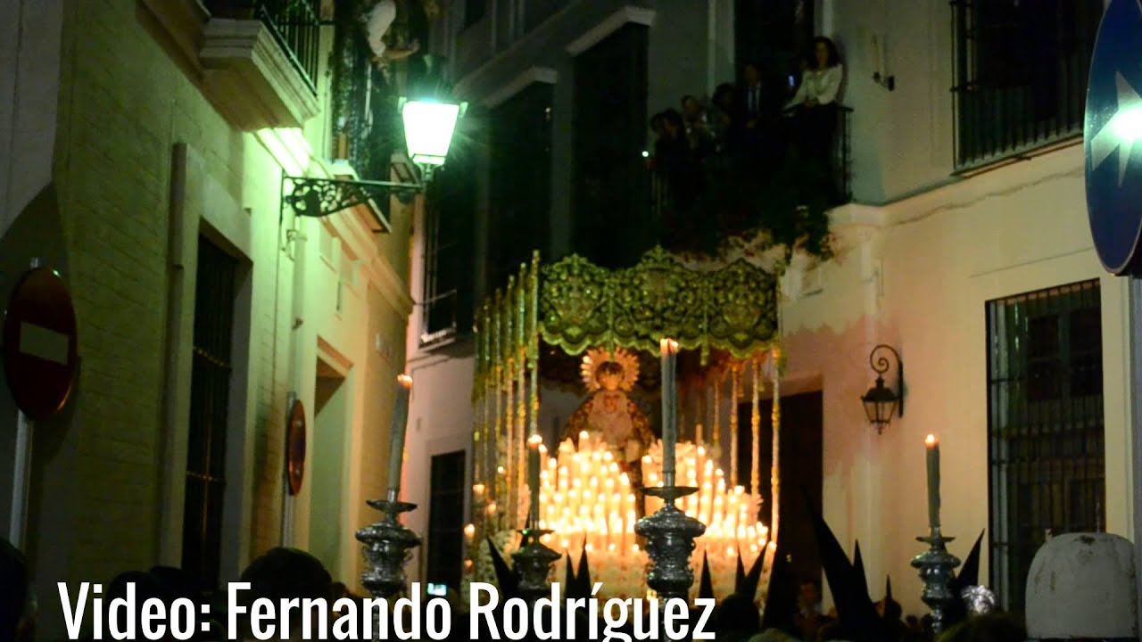 Virgen del Refugio en calle Fabiola. Saeta Manuel Cuevas. Miércoles Santo 2014 HD