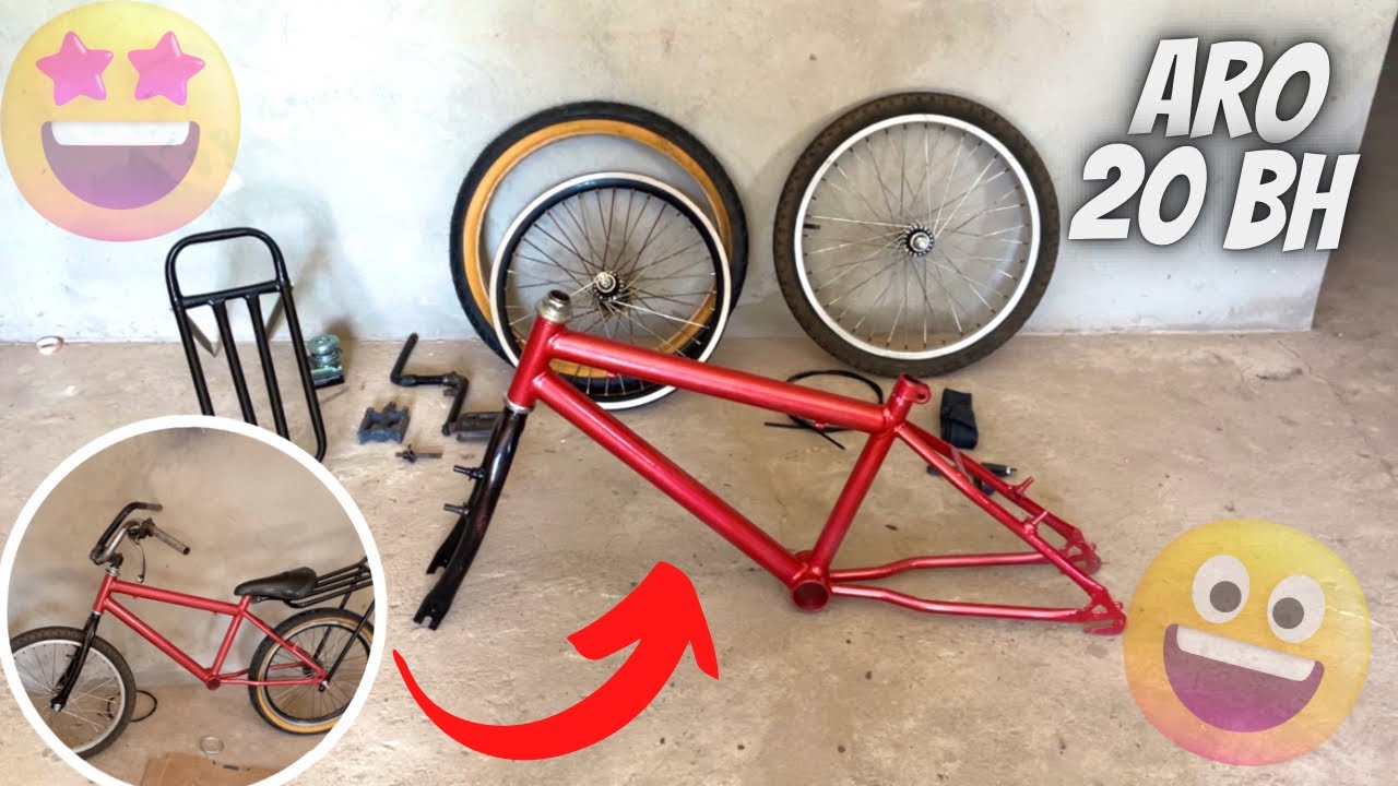 FINALMENTE COMEÇOU A MONTAGEM DA BIKE ARO 20 DO FERRO VELHO/- bike aro 20 BH!!!