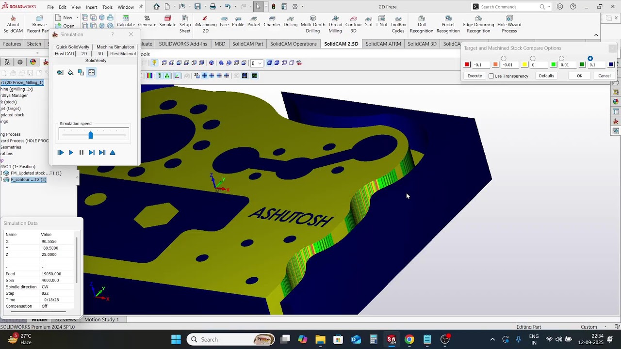 Solidcam 2.5d milling training
