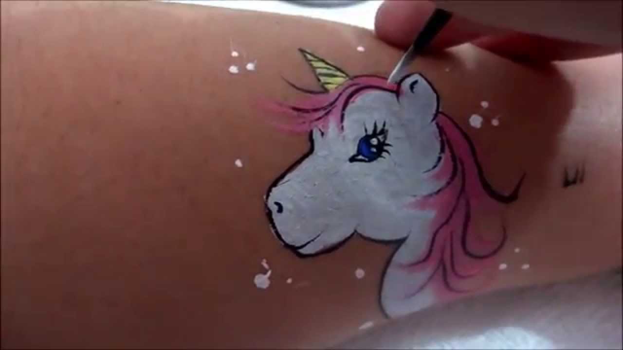 Tutorial Pintura facial unicórnio - By Aline Borges - Face Painting Unicorn