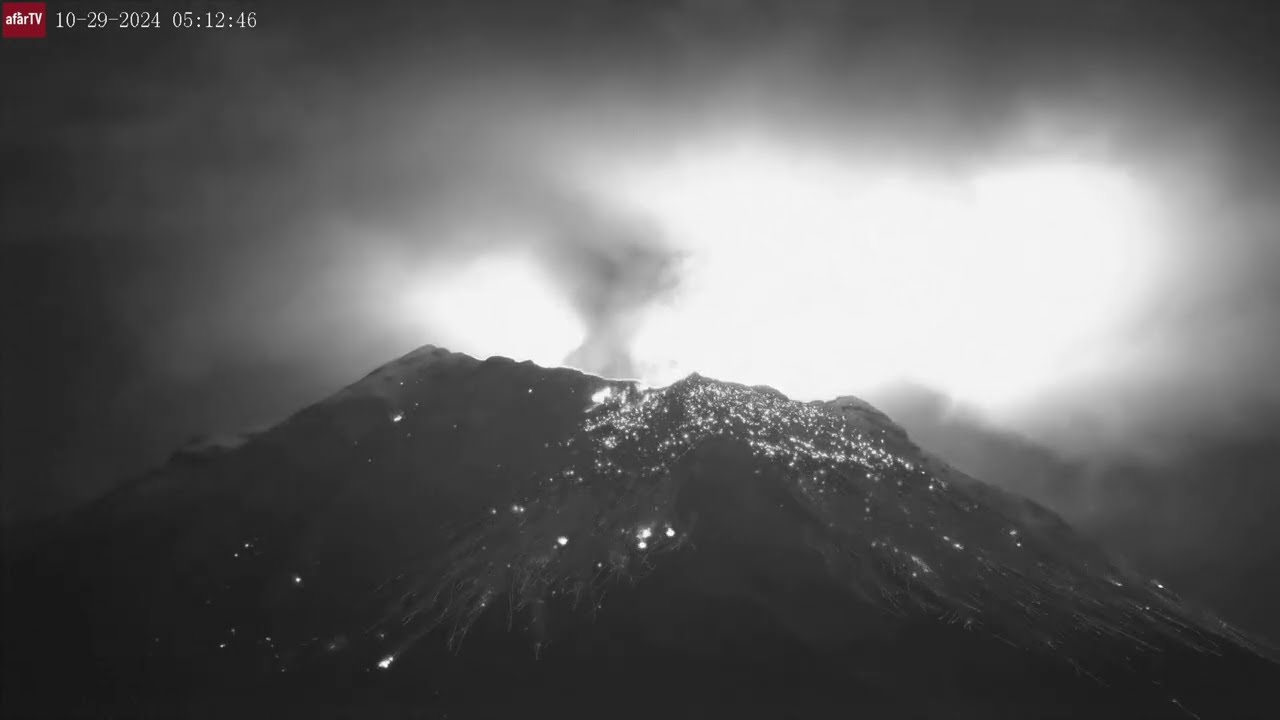 Oct 29, 2024: Watch Lava Being Ejecting from Popocatepetl Eruption