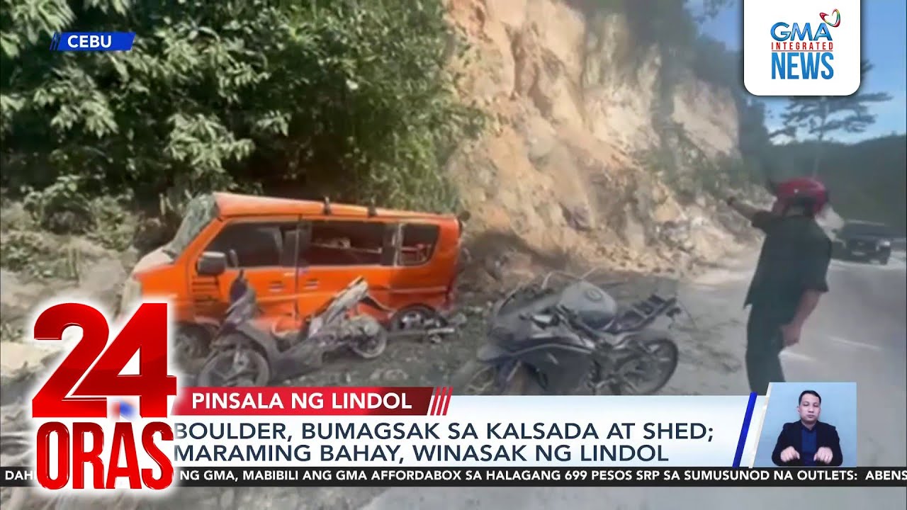 Magnitude 6.9 Cebu quake cause rock and landslides | 24 Oras
