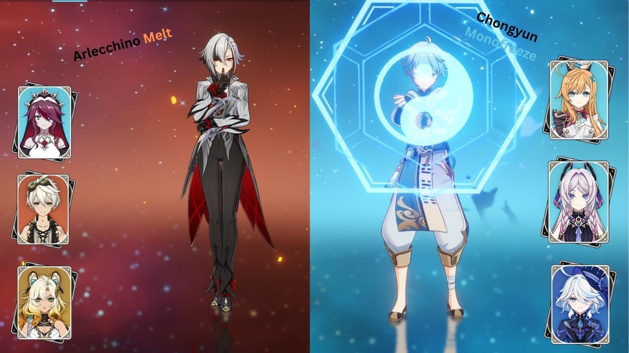 Arlecchino Melt vs Chongyun Monofreeze