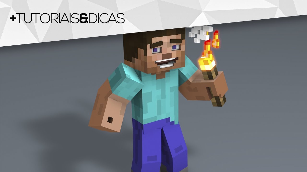 Como criar uma INTRO 3D de MINECRAFT estilo Cinema 4D pelo CELULAR