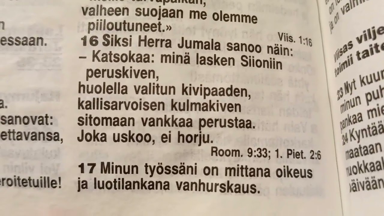 🕯️📜 Jesajan kirja luku 28. (vuoden 1992 suomennos) 