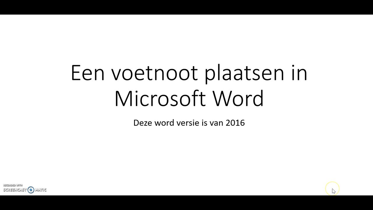 Hoe kun je een voetnoot plaatsen in MS Word?