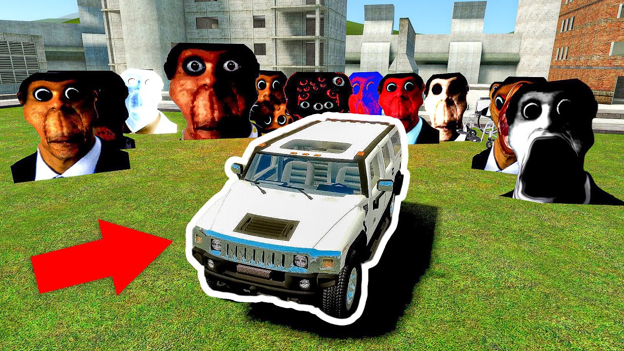 OBUNGA FAMILY vs. CARS - Garry's Mod [Nextbot]