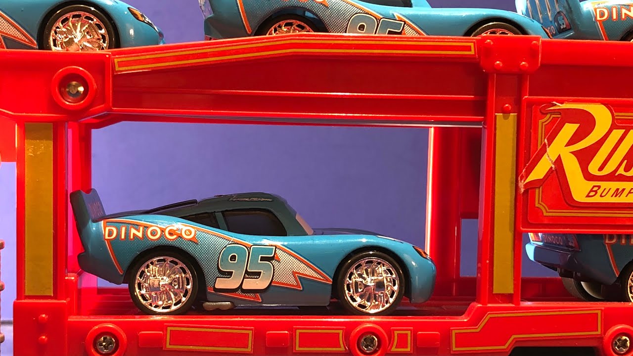 Disney Pixar Cars Mac Trucks And Transporter Stop Motion Race Cars