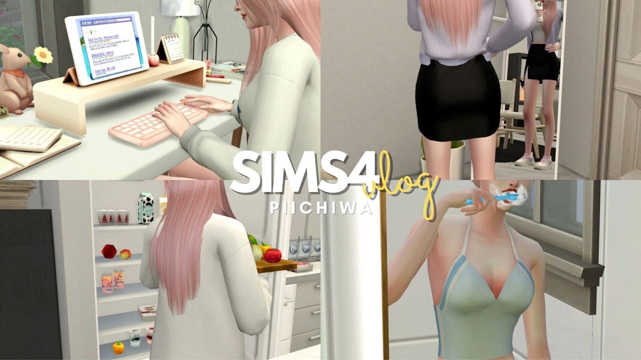sims4 vlog | 📒🖍️after class ,make dinner ,do homework ,etc