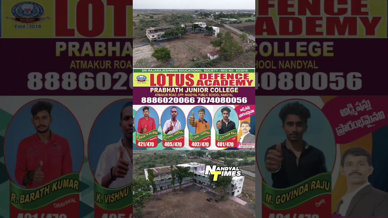 LOTUS DEFENCE ACADEMY NANDYAL ADMISSIONS STARTED. 8886020066