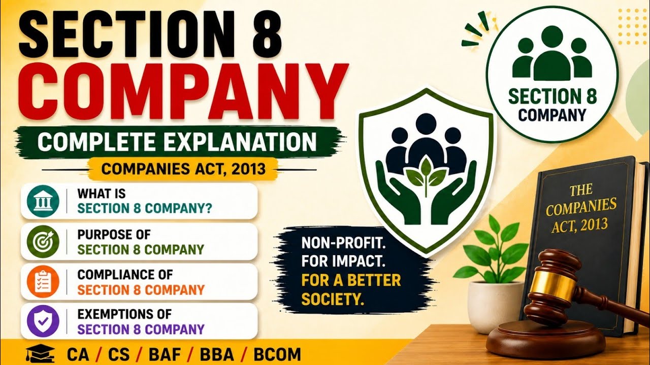 What is a Section 8 Company? Compliance & Exemptions #companiesact2013 #law 