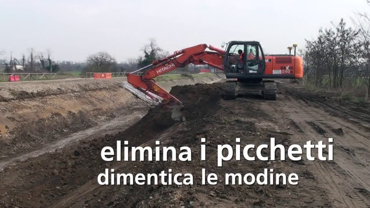 Sistema GPS 3D su Escavatore Hitachi: realizzazione di scarpate