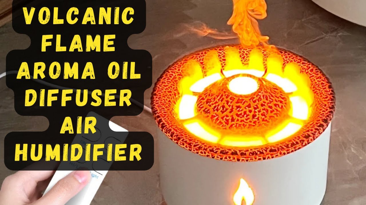 Volcanic Flame Aroma Oil Diffuser Air Humidifier