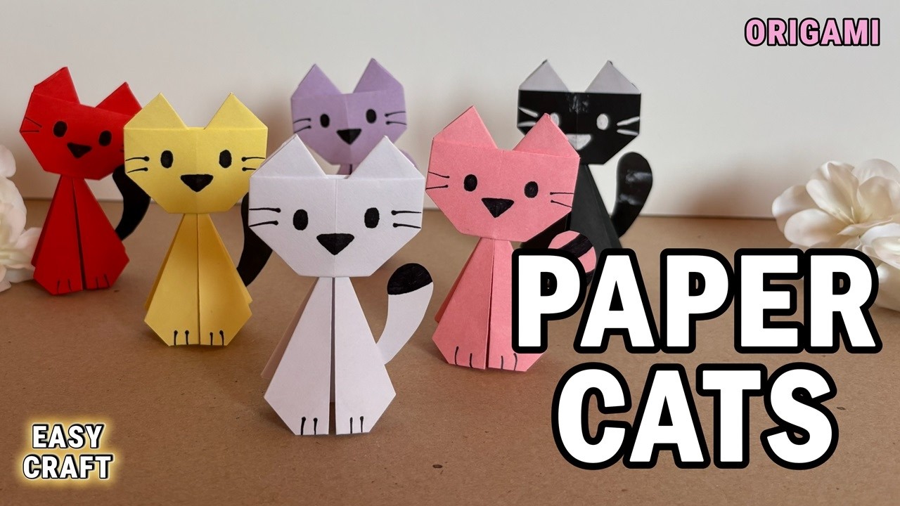 How to Make an Origami Cat 🐱 | Easy Step-by-Step Tutorial