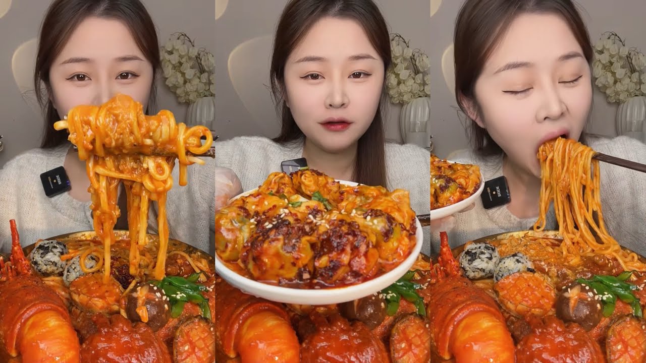 Chinese Food Asmr/ Mukbang Eating Show | Soslu Çin Yemekleri Yeme🌶 🥵😋