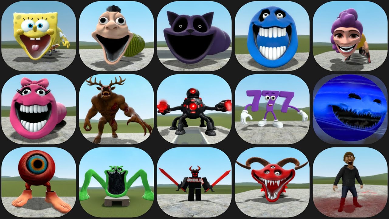 Hungry Hamood,Omnidroid,SCP 67,Sea Eater Hungry Worm,Tok Tok Matah,Hungry Snake,Evil Sammyni,Gmod