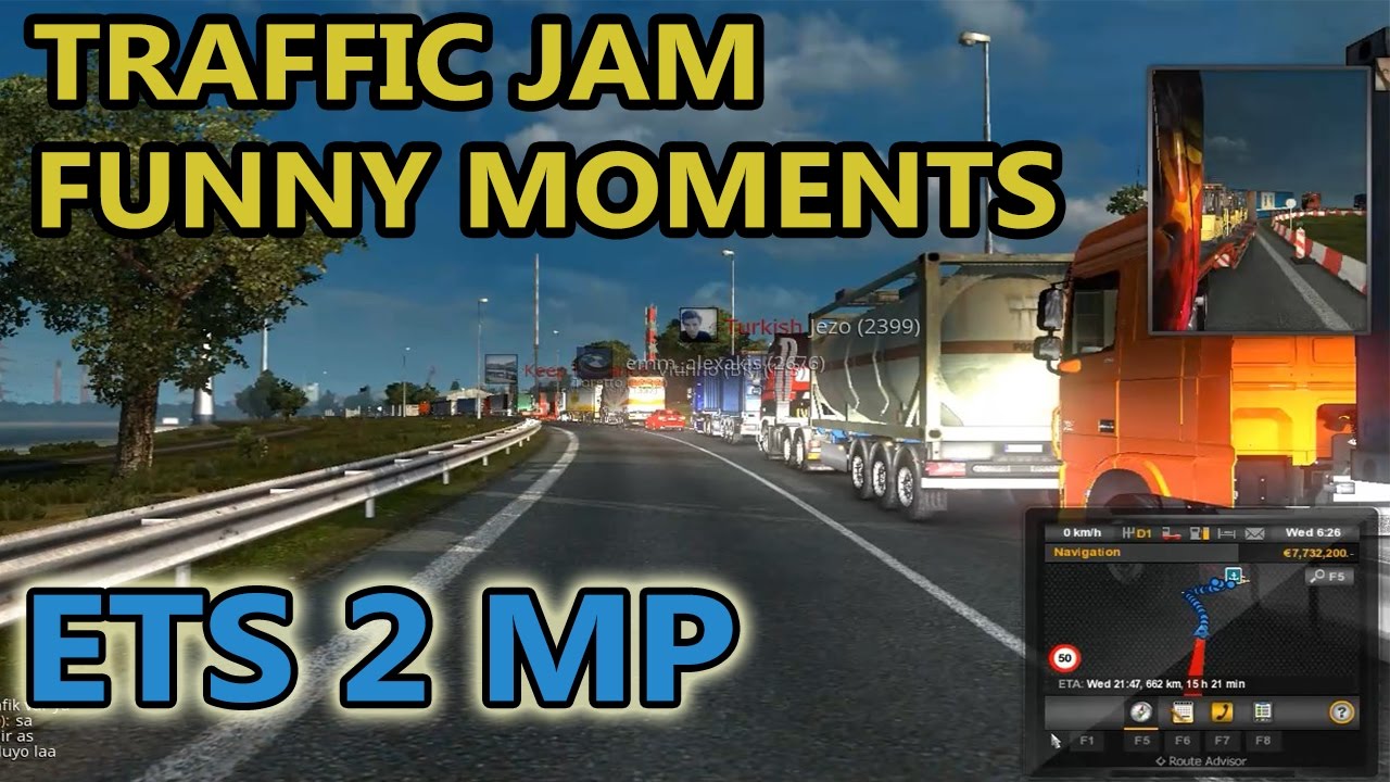 EURO TRUCK SIMULATOR 2 Multiplayer FUNNY MOMENTS, Crashes, TRAFFIC JAM, IDIOTS #1 [ETS 2 MP]