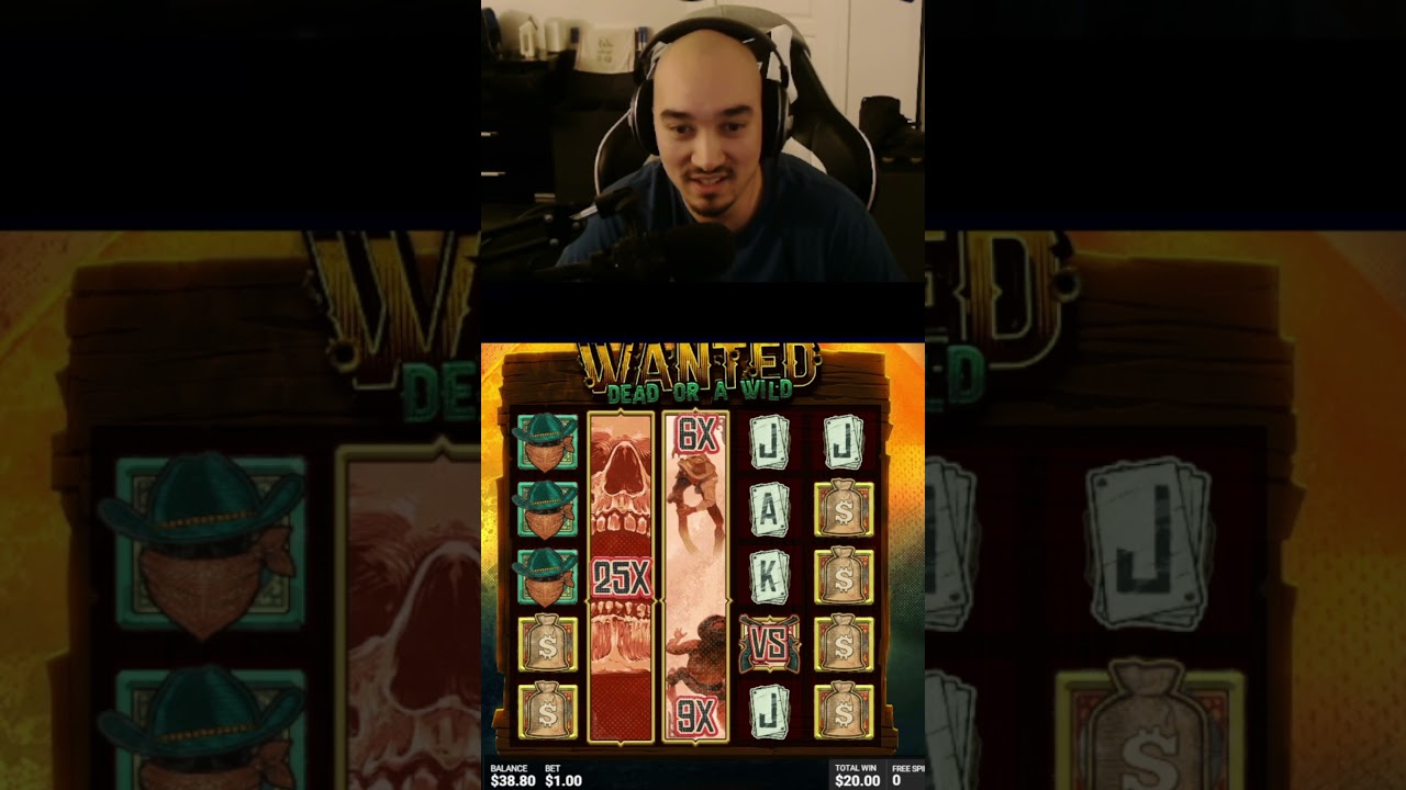 NEW BIGGEST WIN ON WANTED DEAD OR A WILD SLOT BONUS #shorts