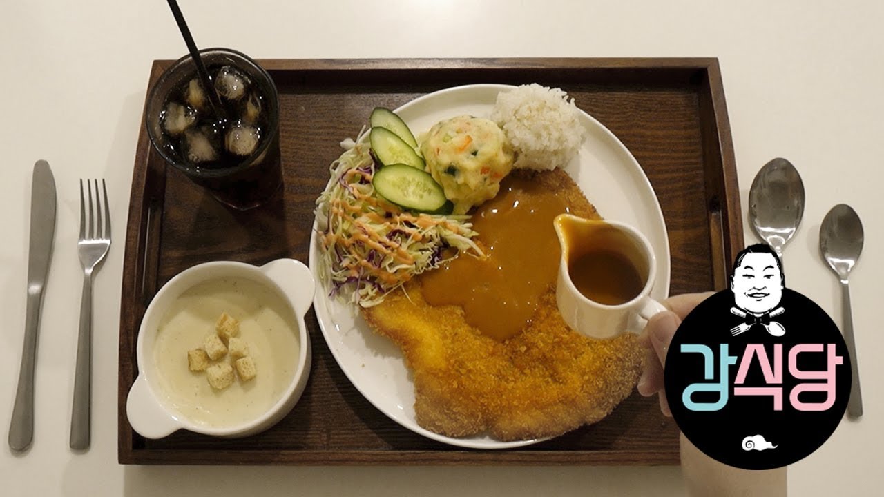 백종원 강식당 강호동 돈까스 with 경양식 소스 & 크림스프 먹방 [ASMR COOKING EATING] Gang Sikdang Pork Cutlet