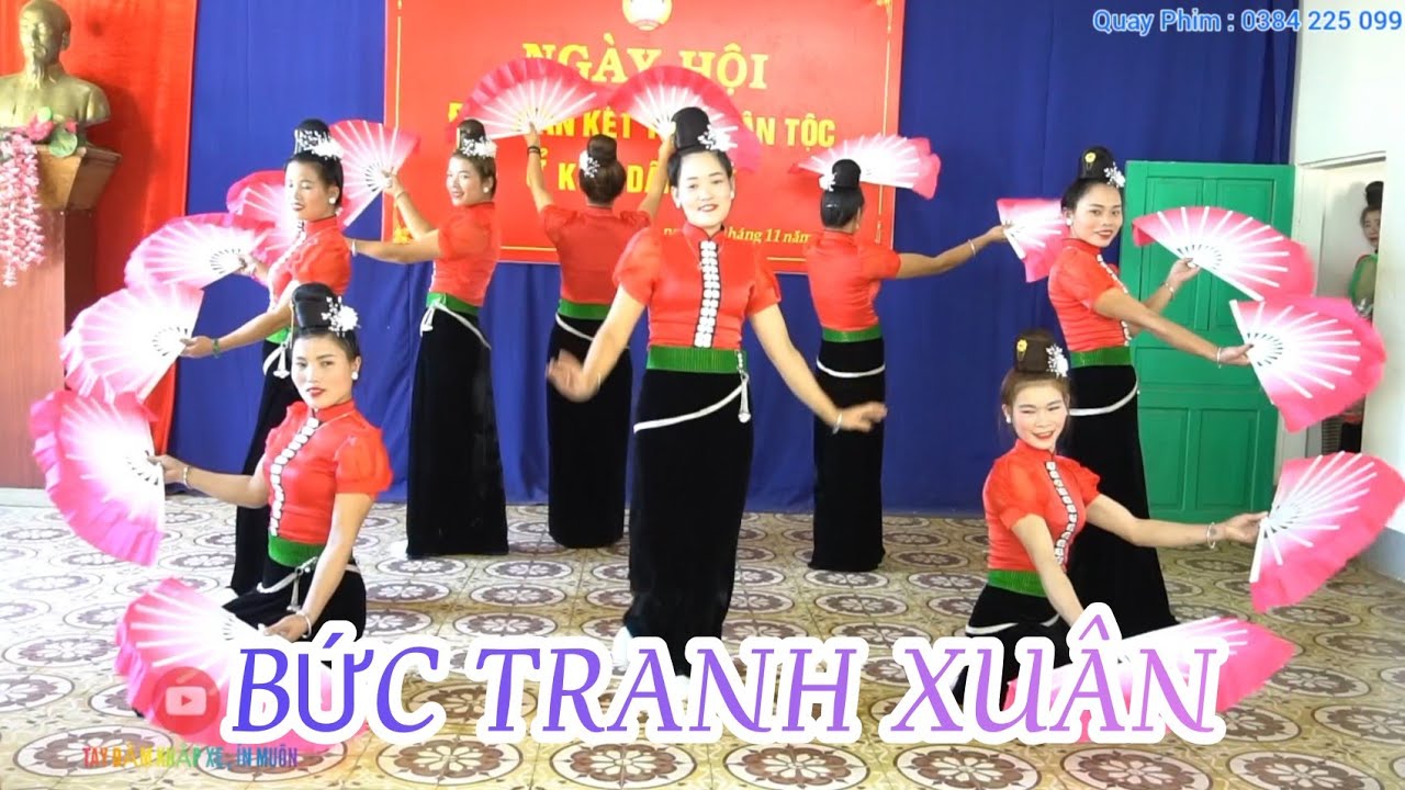 SIÊU PHẨM MÚA QUẠT THÁI CỰC ĐẸP XEM MÃI KHÔNG CHÁN - BỨC TRANH XUÂN [ ĐVN BẢN PÚNG ]