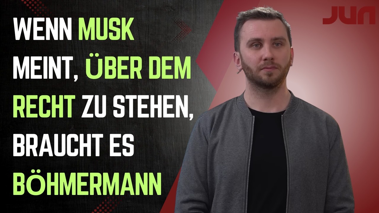 Wenn Musk meint, über dem Recht zu stehen, braucht es Böhmermann