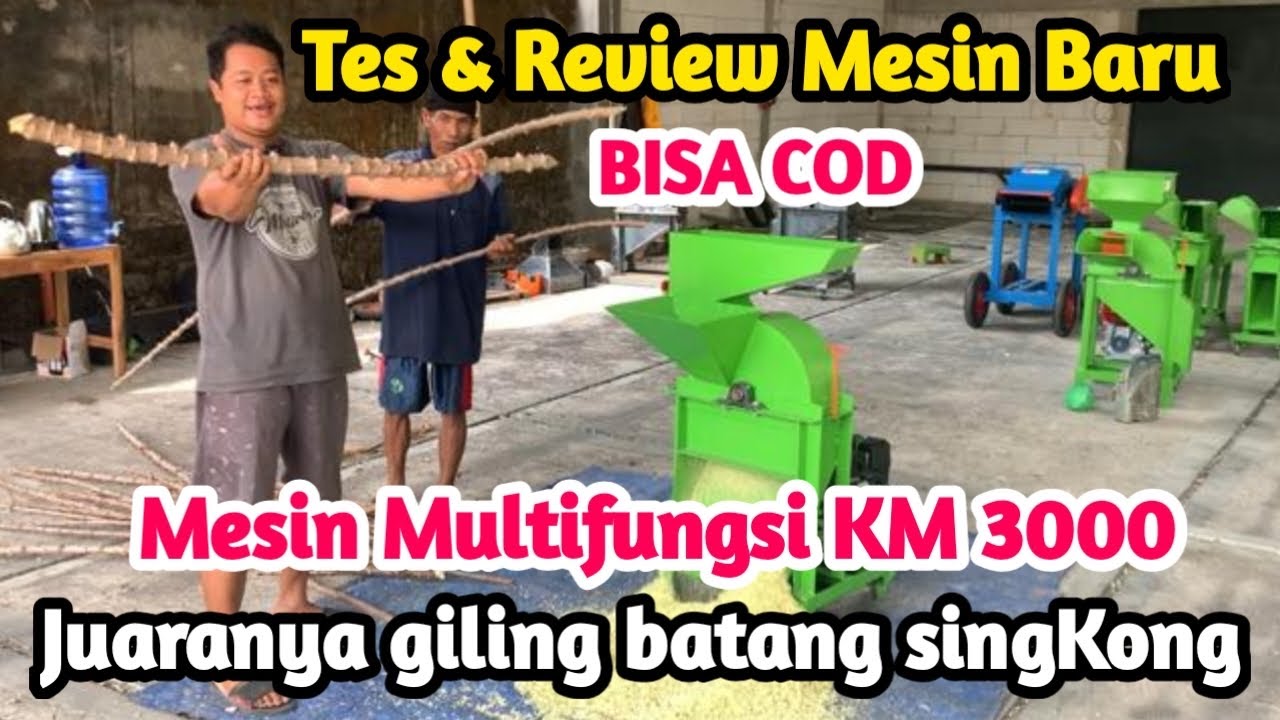Mesin Multifungsi KM 3000 Juaranya Giling batang Singkong Sangat Cepat #mesincacahmultifungsi