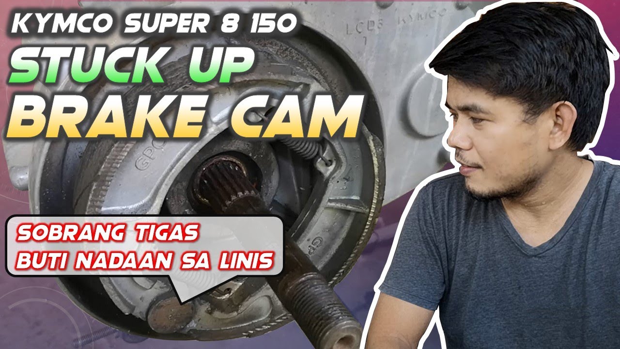 How to fix Stuck up Brakecam in Rear Brake of Kymco Super 8 150cc