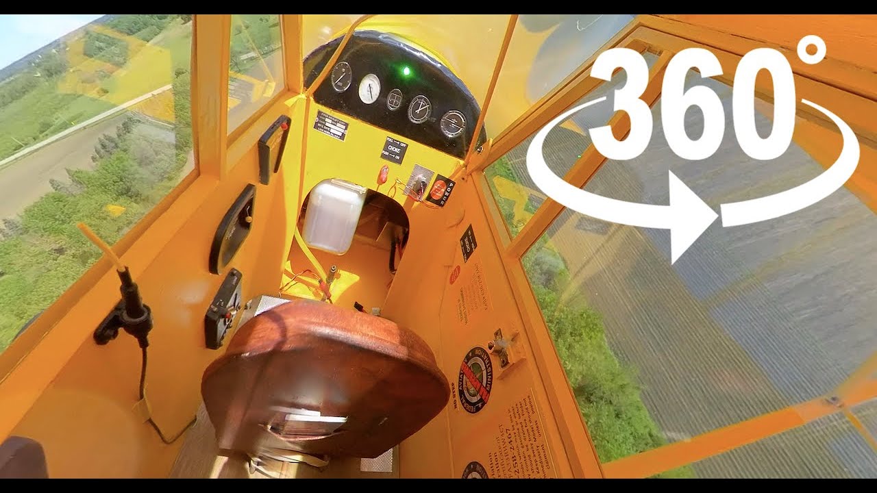 360° VR RC Plane Ride Inside Cockpit of a J-3 Cub