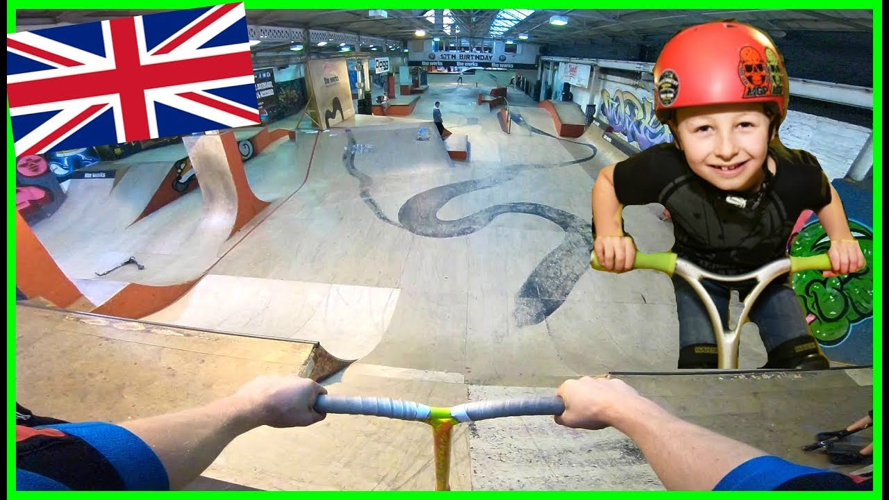 SCOOTER TRICKS AT INDOOR SKATEPARK! ft. Charley Dyson