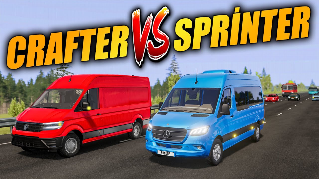ÇARPARSAN ÖLÜRSÜN // SPRİNTER VS CRAFTER // DRAG YARIŞI MULTİPLAYER // ÇILGIN DENEY // BeamNG.drive