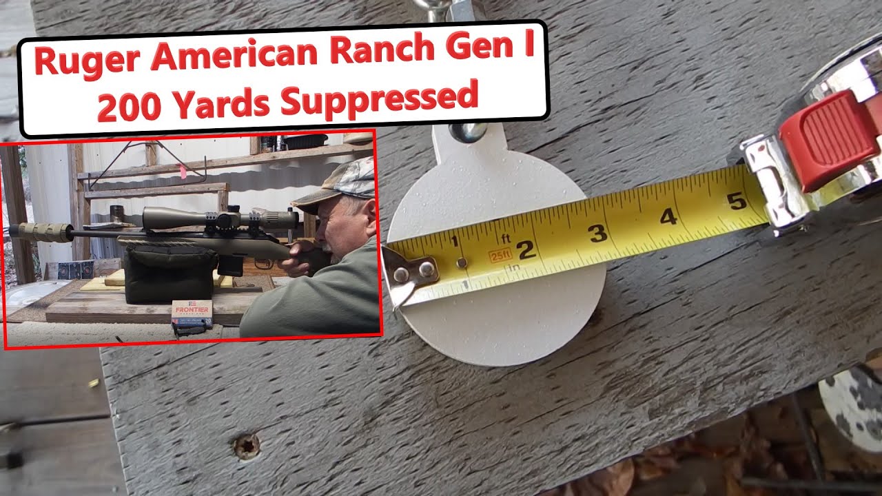 Как сохранять тишину при стрельбе из винтовки Ruger American калибра 5.56 на дистанции 200 ярдов.