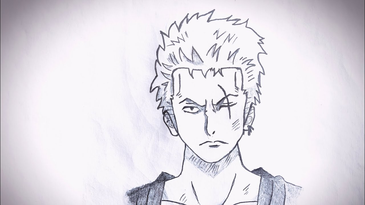 How to Draw ZORO tutorial ( step by step) Easy Anime Art