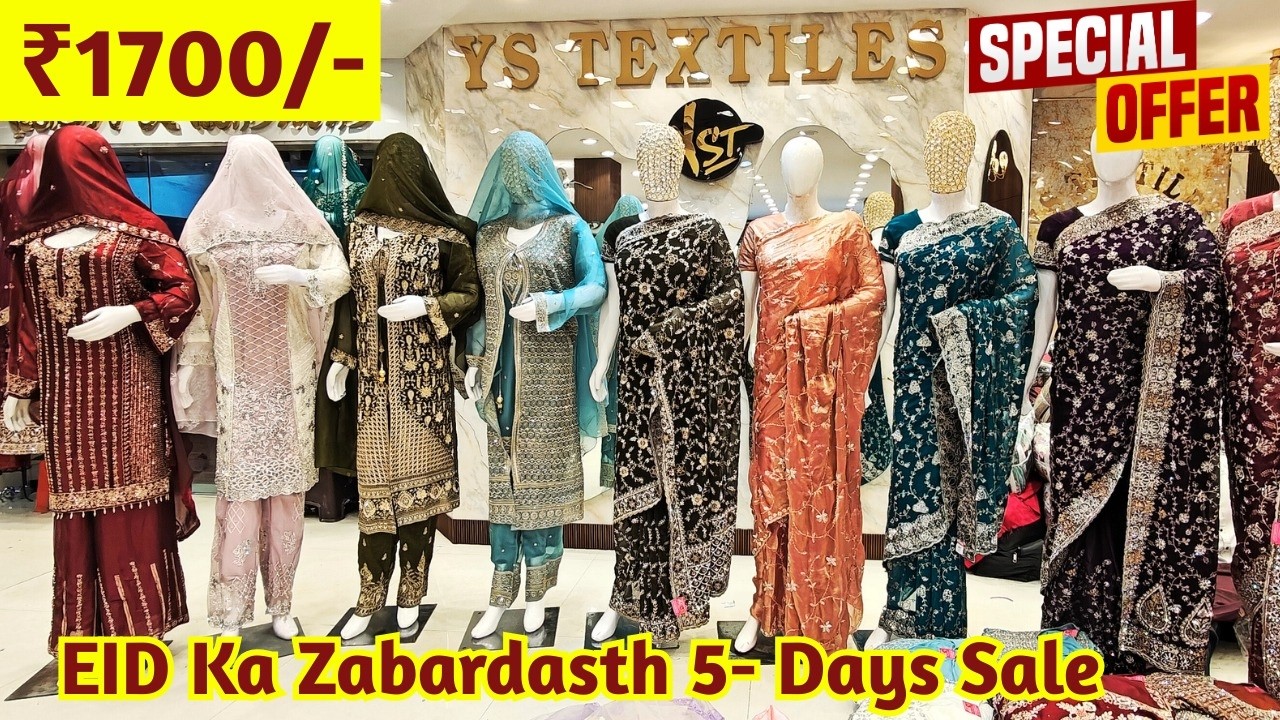 EID Ka Zabardasth Sale ₹ 1700 Bridal Readymades Partywear Garara Plazo Long Frocks Sarees Collection