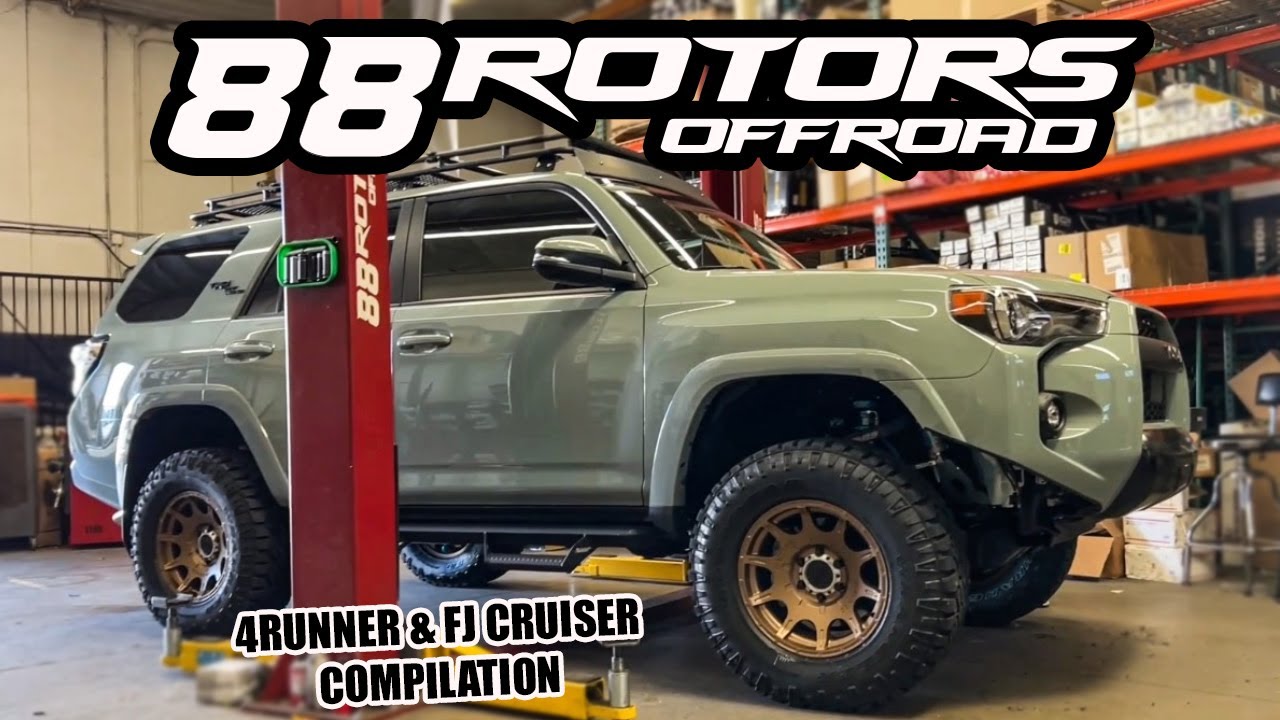 88 ROTORS TOYOTA FJ CRUISER AND 4RUNNER LIFT SETUPS COMPILATION