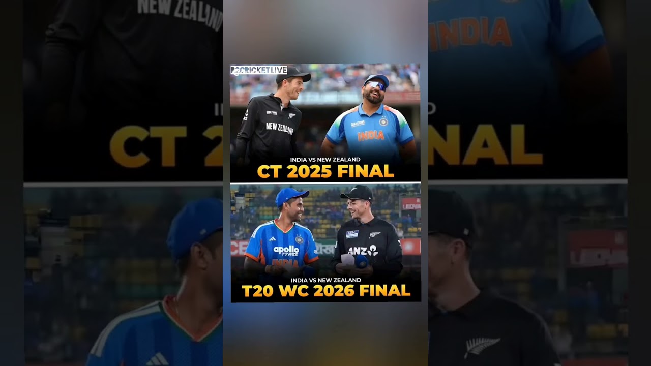 Two tournaments. One rivalry. One epic final! 🔥🏏India vs New Zealand #2026 #cricketlovers #teamindia