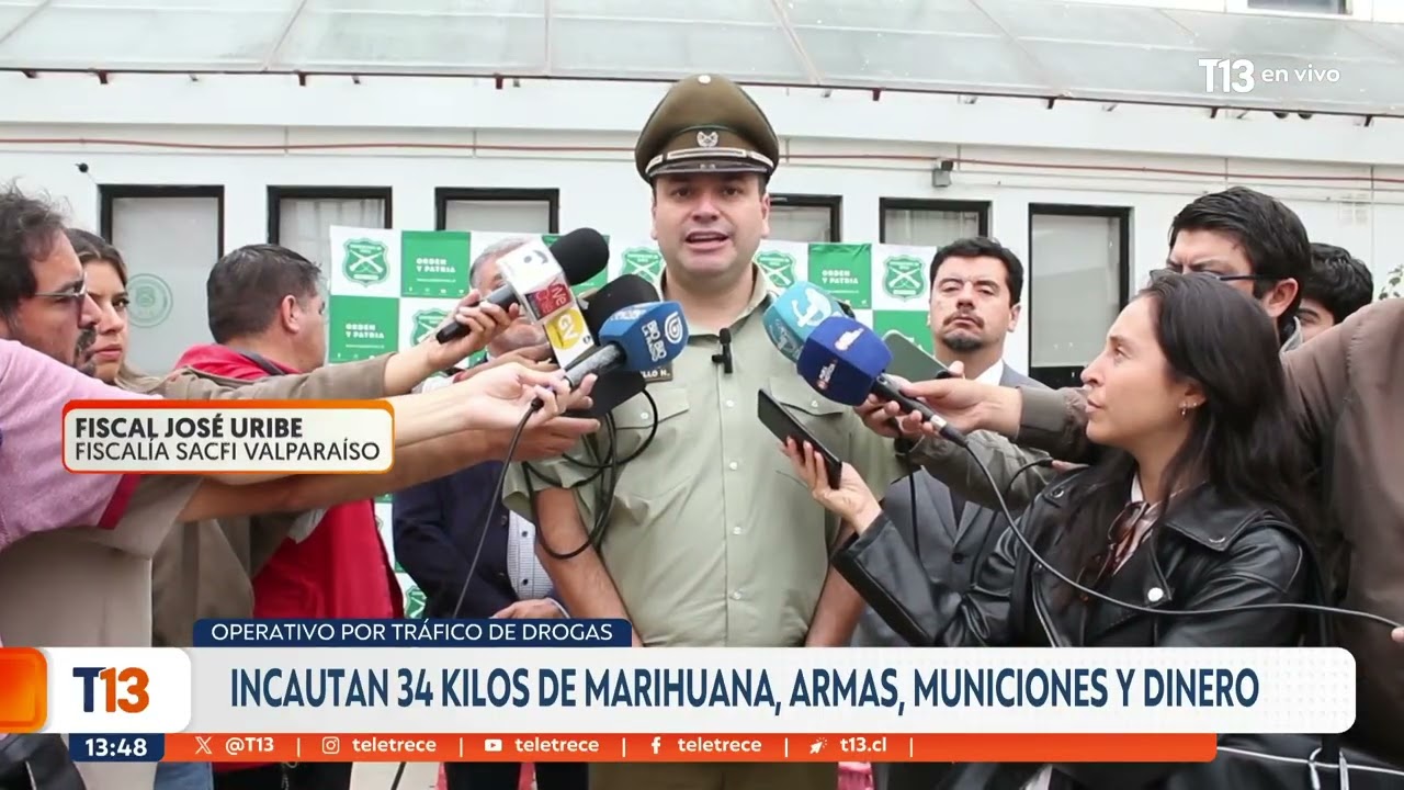 13 detenidos en operativo por tráfico de drogas en Valparaíso