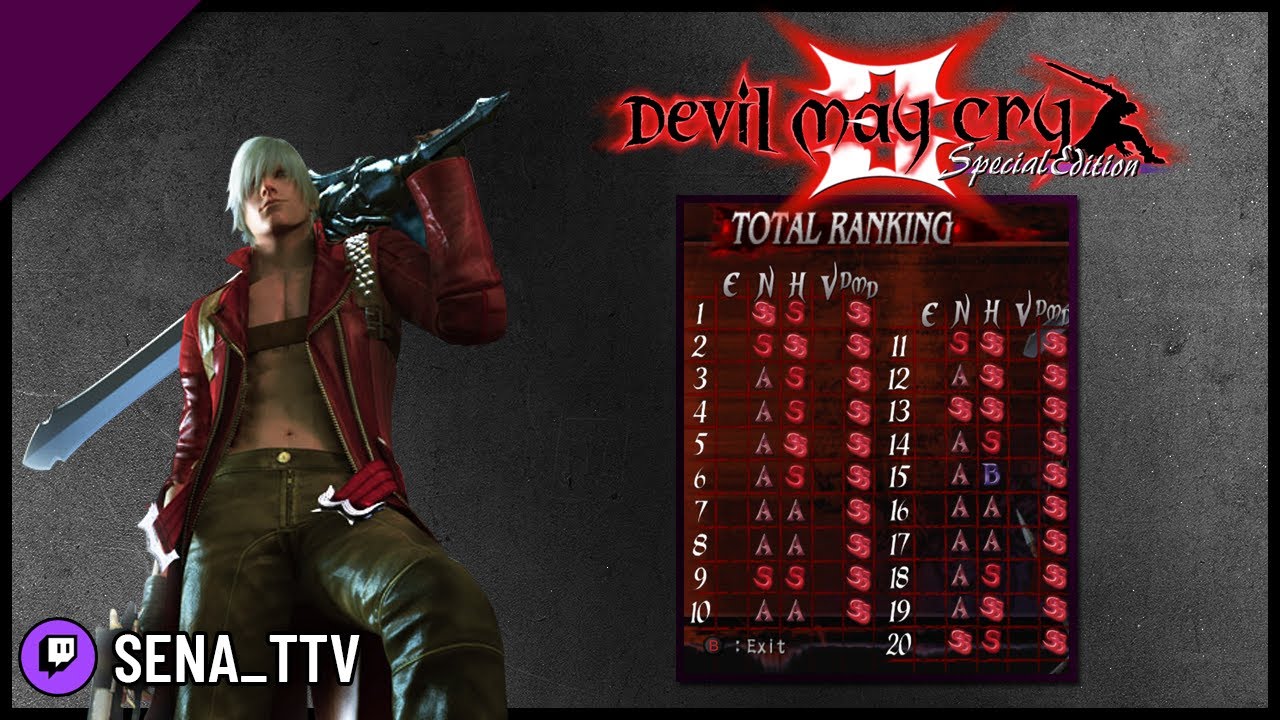 Devil May Cry 3 HD Dante Must Die All Missions SS Rank No Damage (Dante)