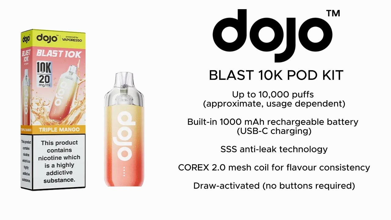 Vaporesso Dojo Blast 10K Pod Vape Kit Unboxing & Setup
